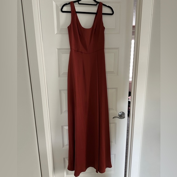 David’s Bridal Scoop Neck Tank Bridesmaid Dress - Picture 3 of 6